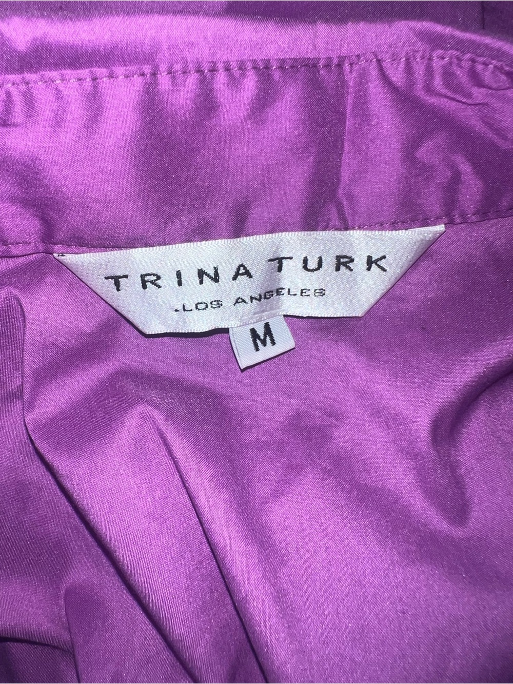 Trina Turk Vibrant Purple Sleeveless Twist-Front Blouse - Picture 9 of 9